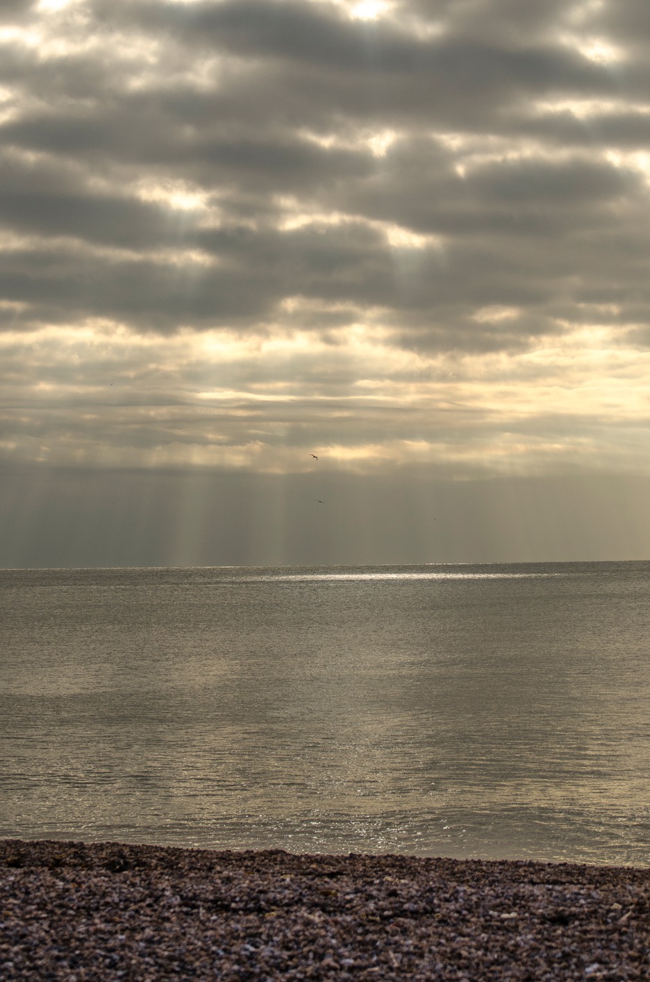 Shafts of Sunlight on the Sea