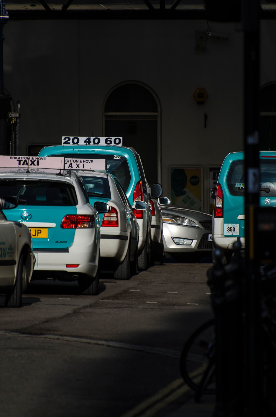 Taxis Queuing at Brighton Railway Station