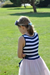 Thoughtful Jessica from behind