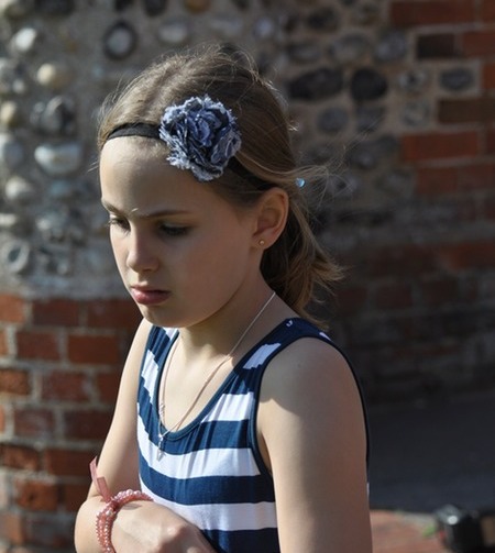 Thoughtful Jessica from behind